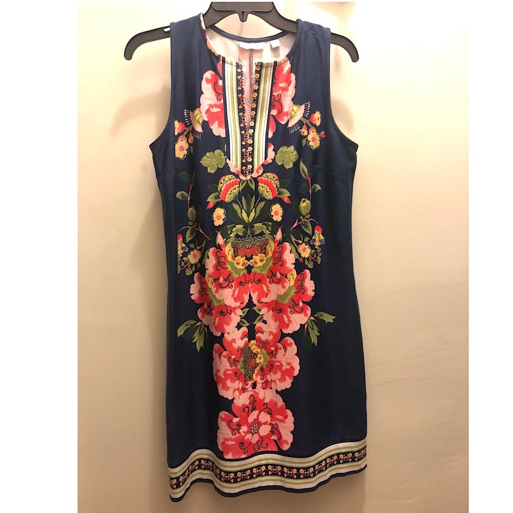 Cotton NY&CO floral patterned knee-length dress